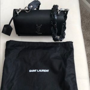 Saint Laurent Medium Sunset in Black Leather
